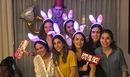 decoración y bienvenida despedida soltera