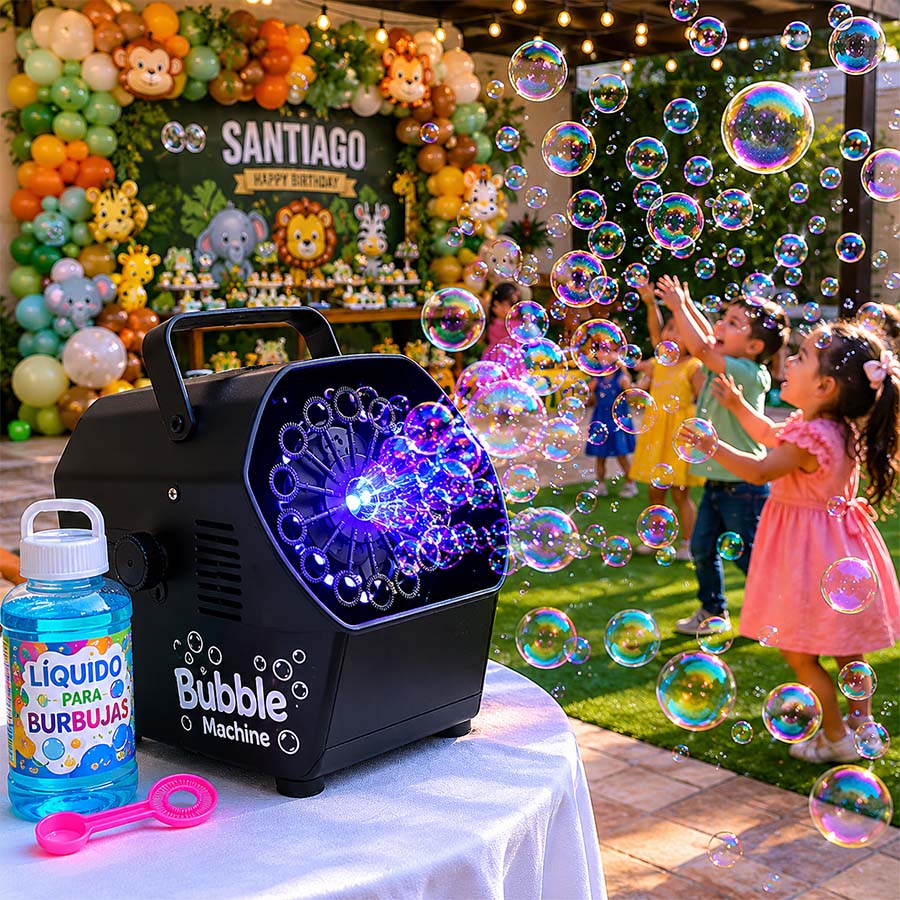 maquina de burbujas para fiestas infantiles playa del carmen